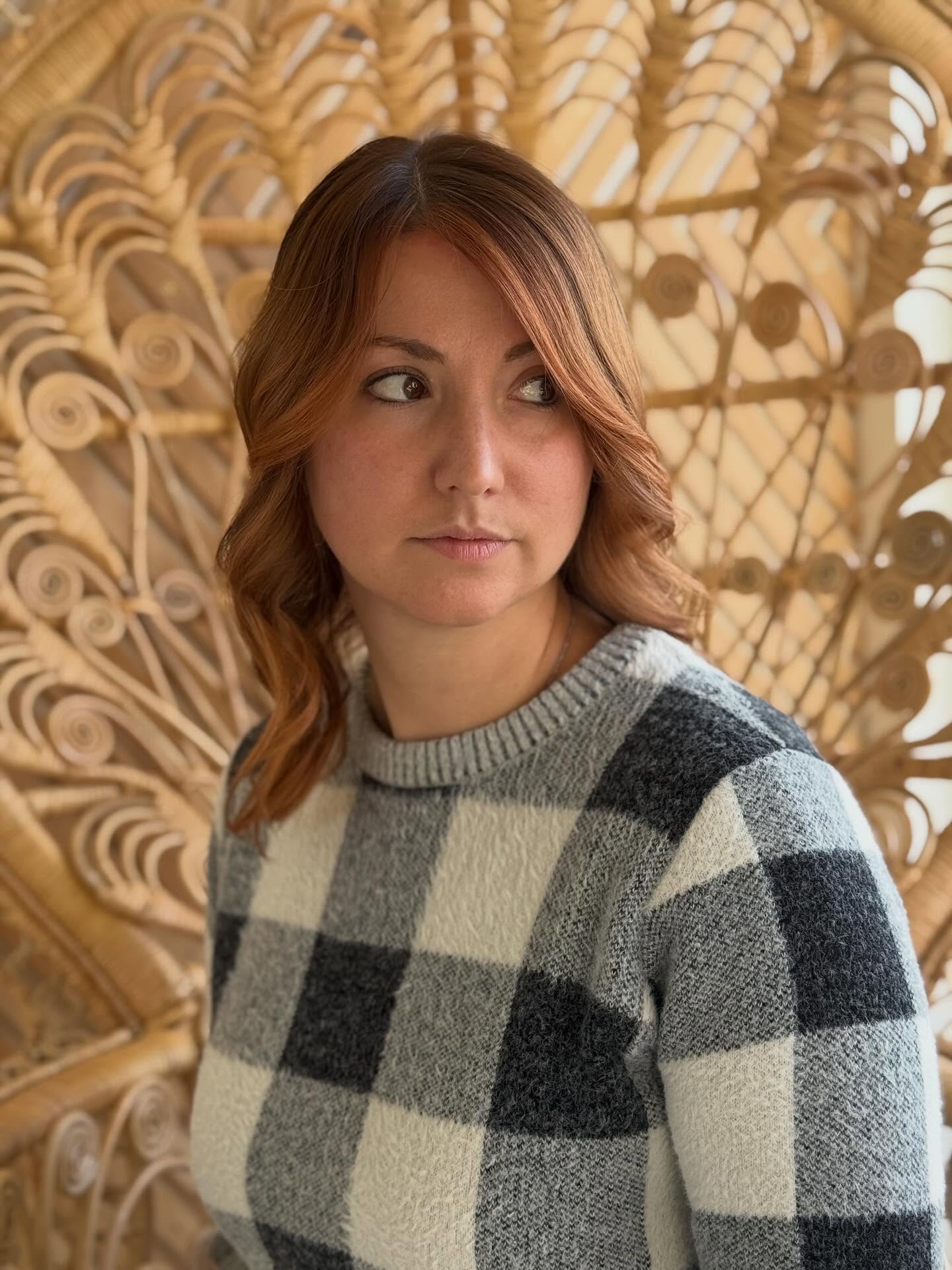 Soft Copper Waves with Gentle Mid-Length Cut