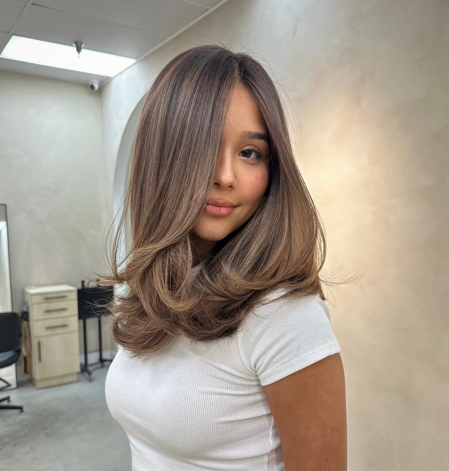 Subtle Blonde Balayage with Voluminous Layers