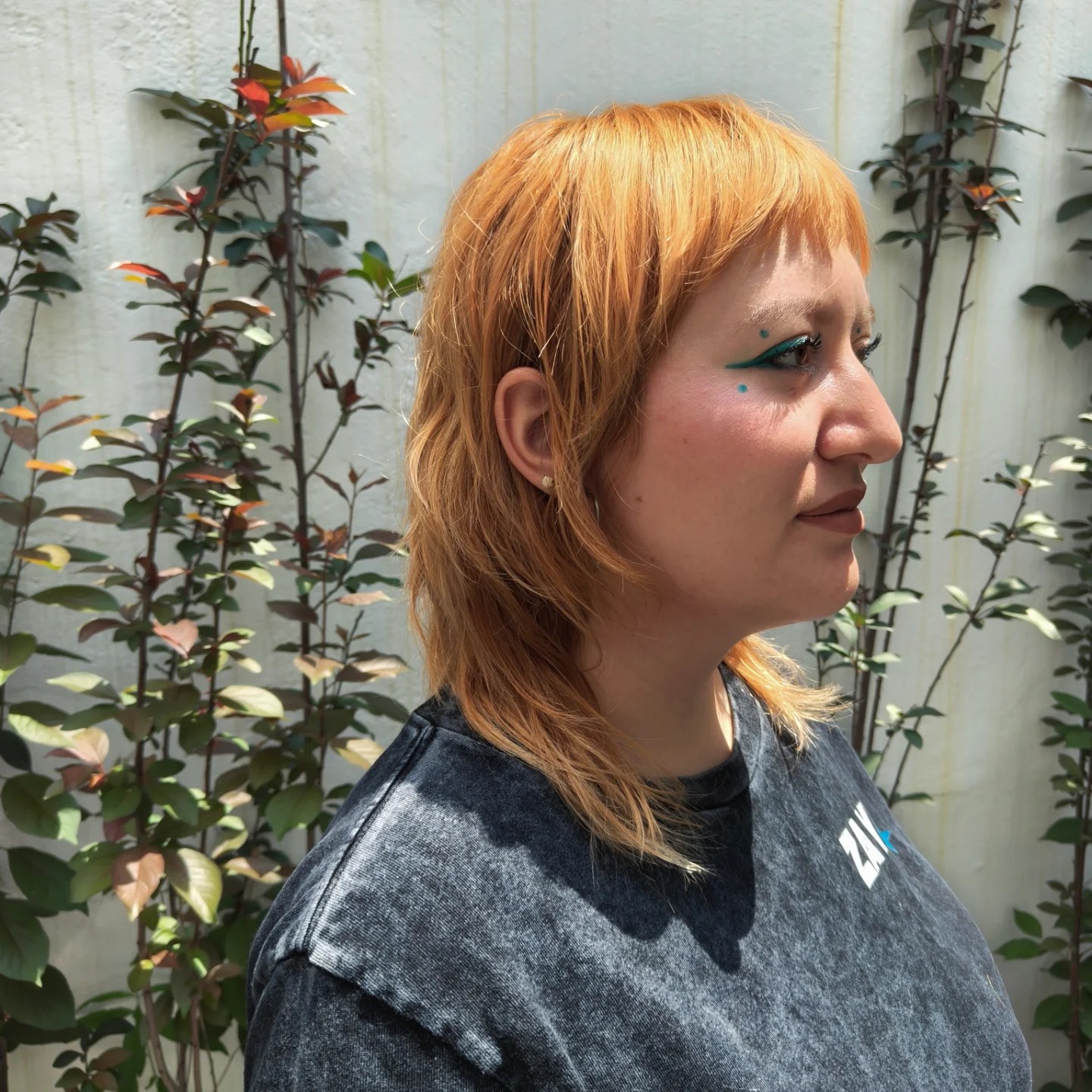 Sun-Kissed Copper Bob with Delicate Fringe