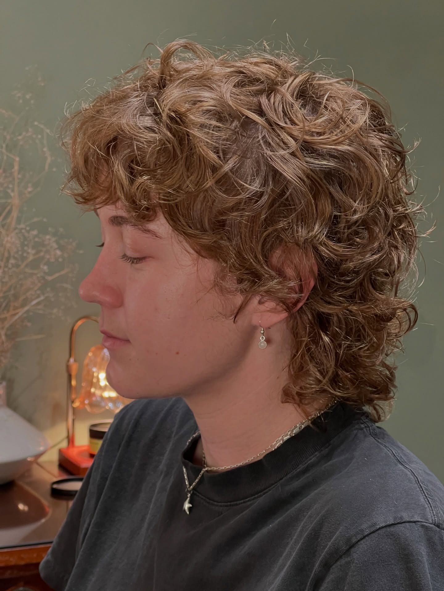 Textured Curly Wolfcut with Soft Layers