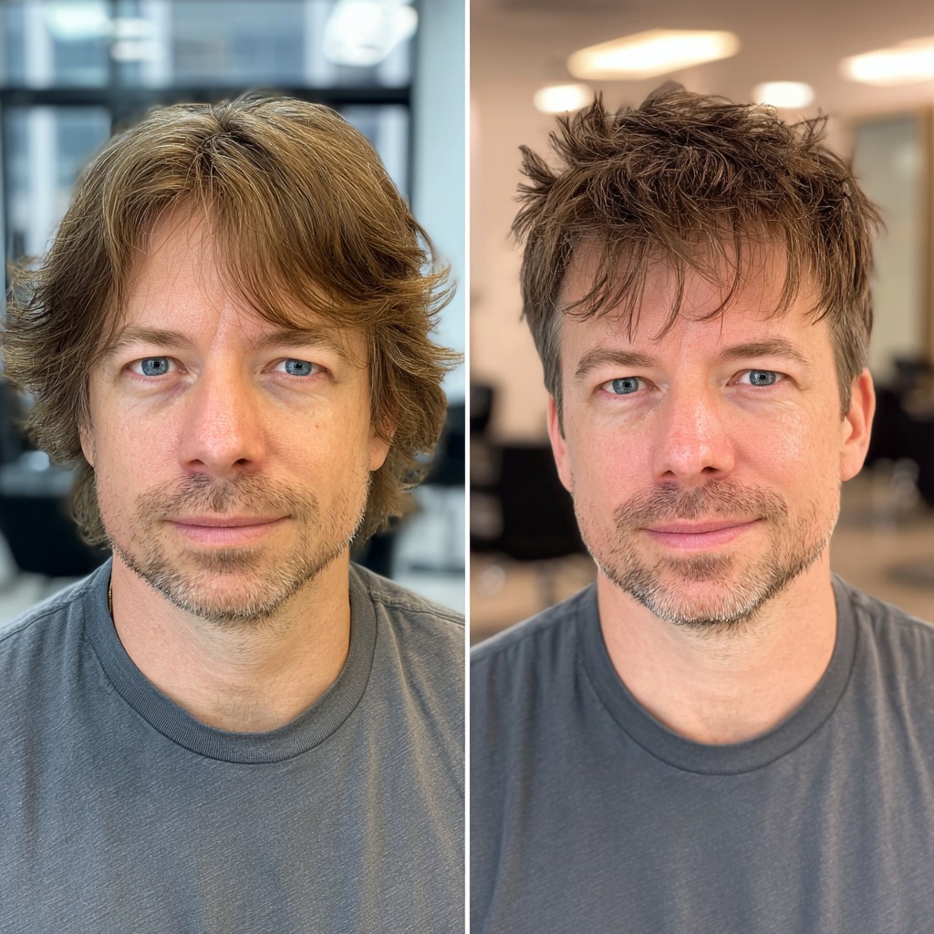 Unkempt Tawny Waves to Precision Textured Cut