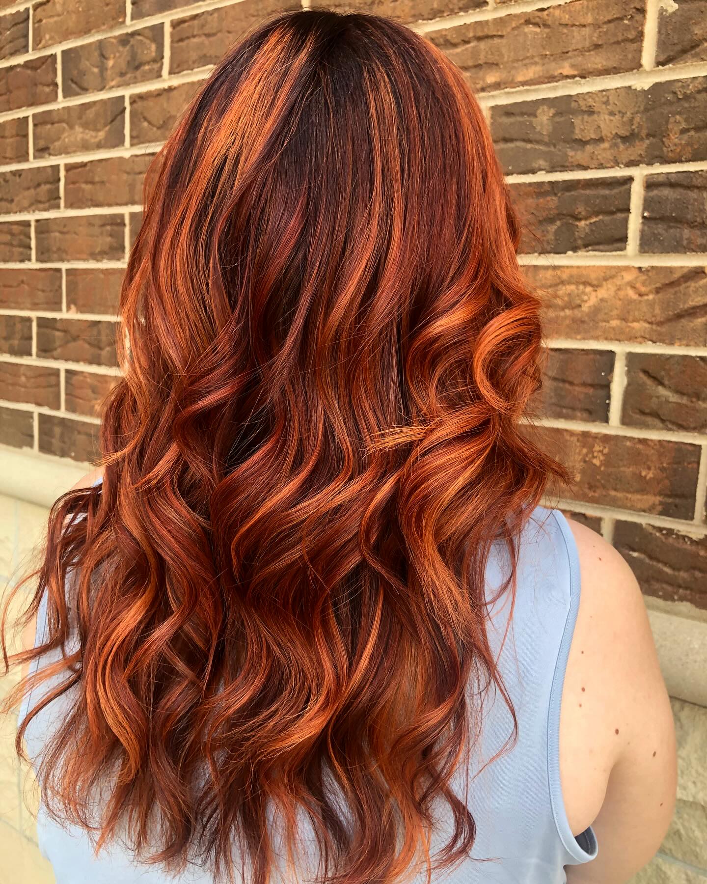 Vibrant Copper Waves with Subtle Darker Roots