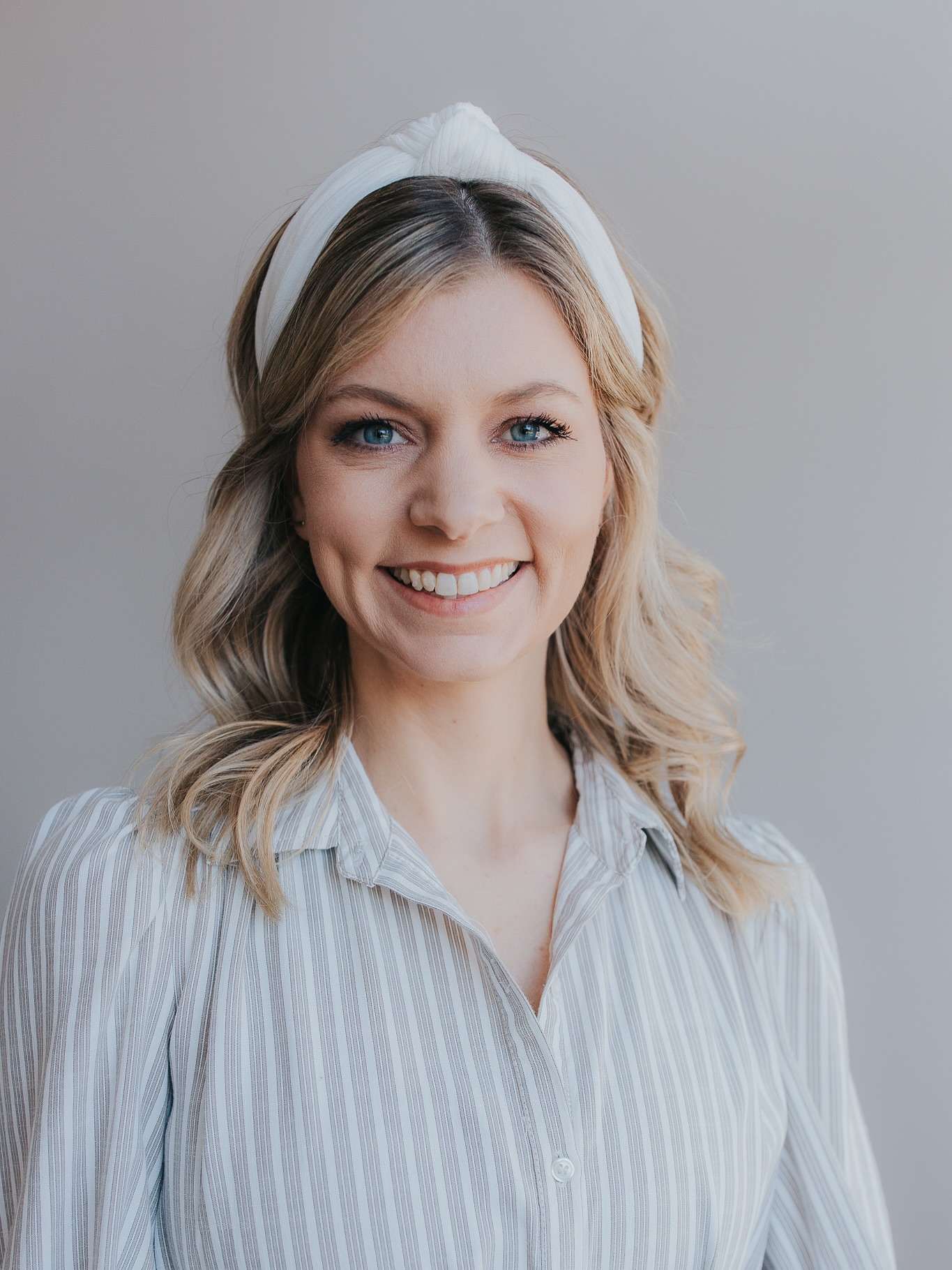 Beachy Blonde Curls with Fabric Headband