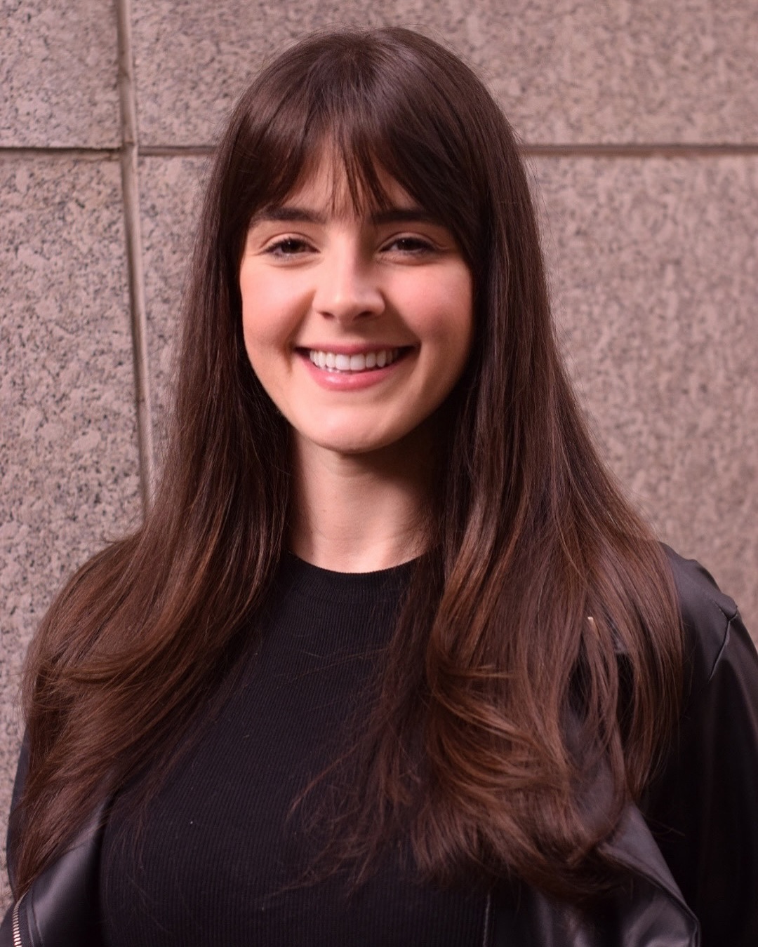 Classic Chestnut Layers with Soft Full Bangs