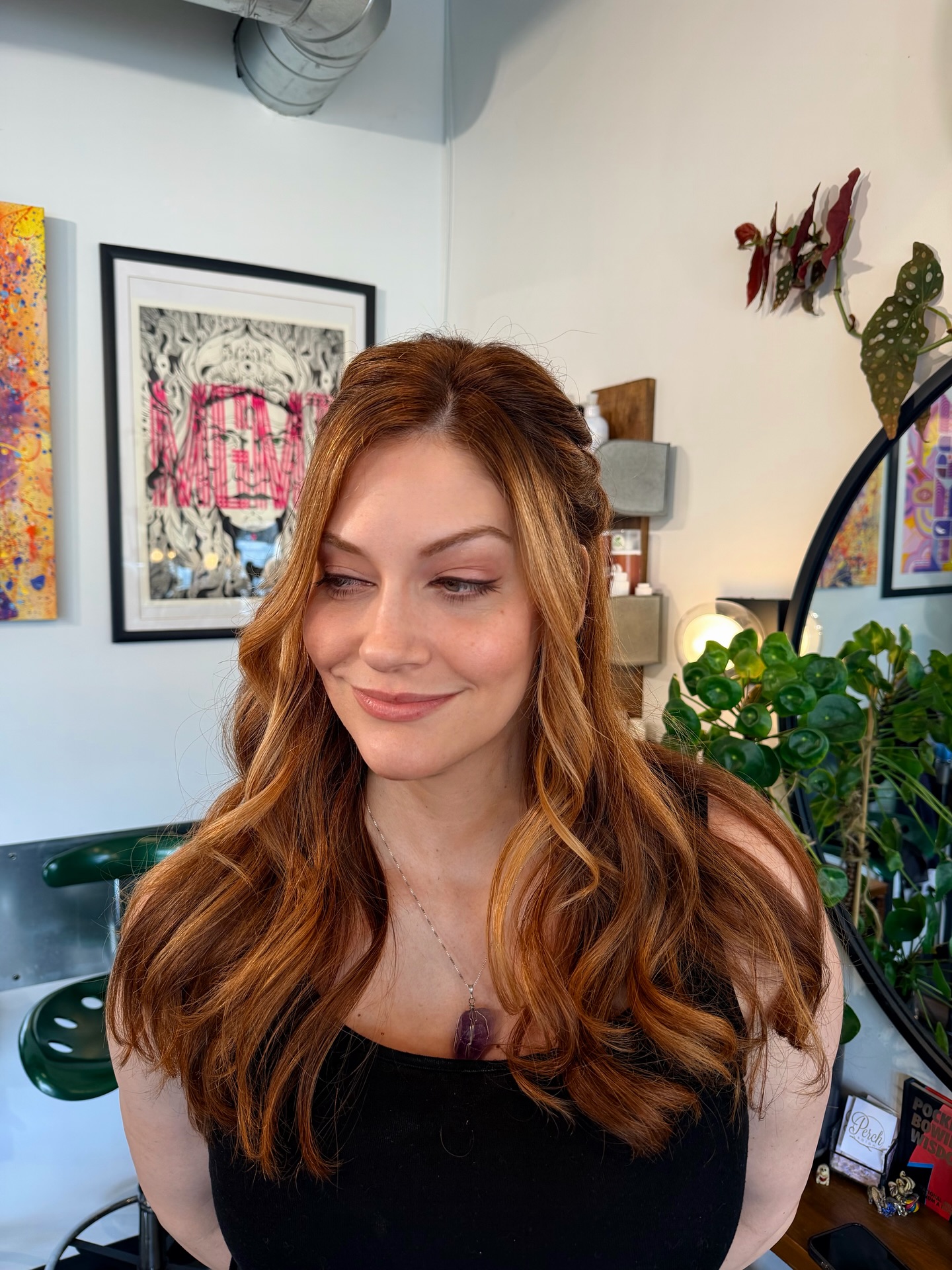 Copper Sunset Waves with Soft Texture
