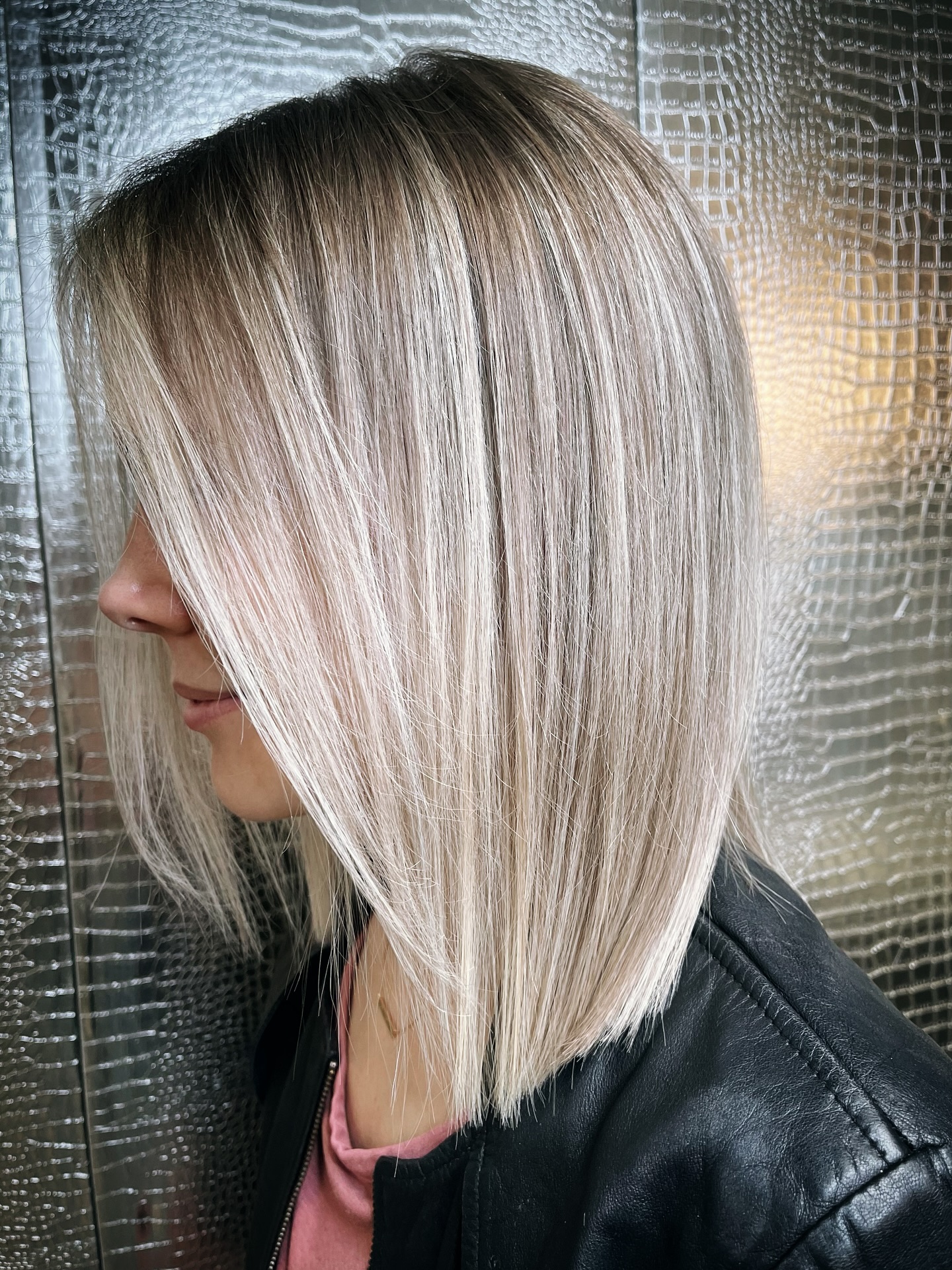 Effortless Platinum Blonde Straight Bob