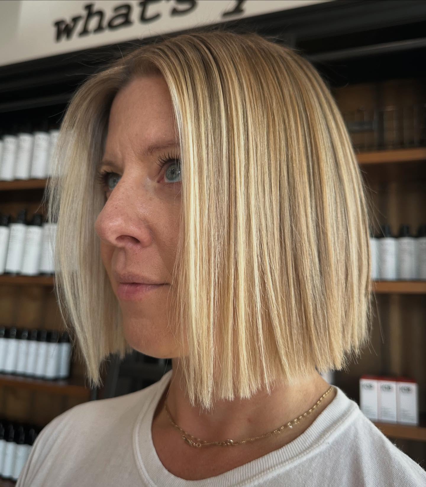 Modern Blunt Cut Bob with Subtle Balayage