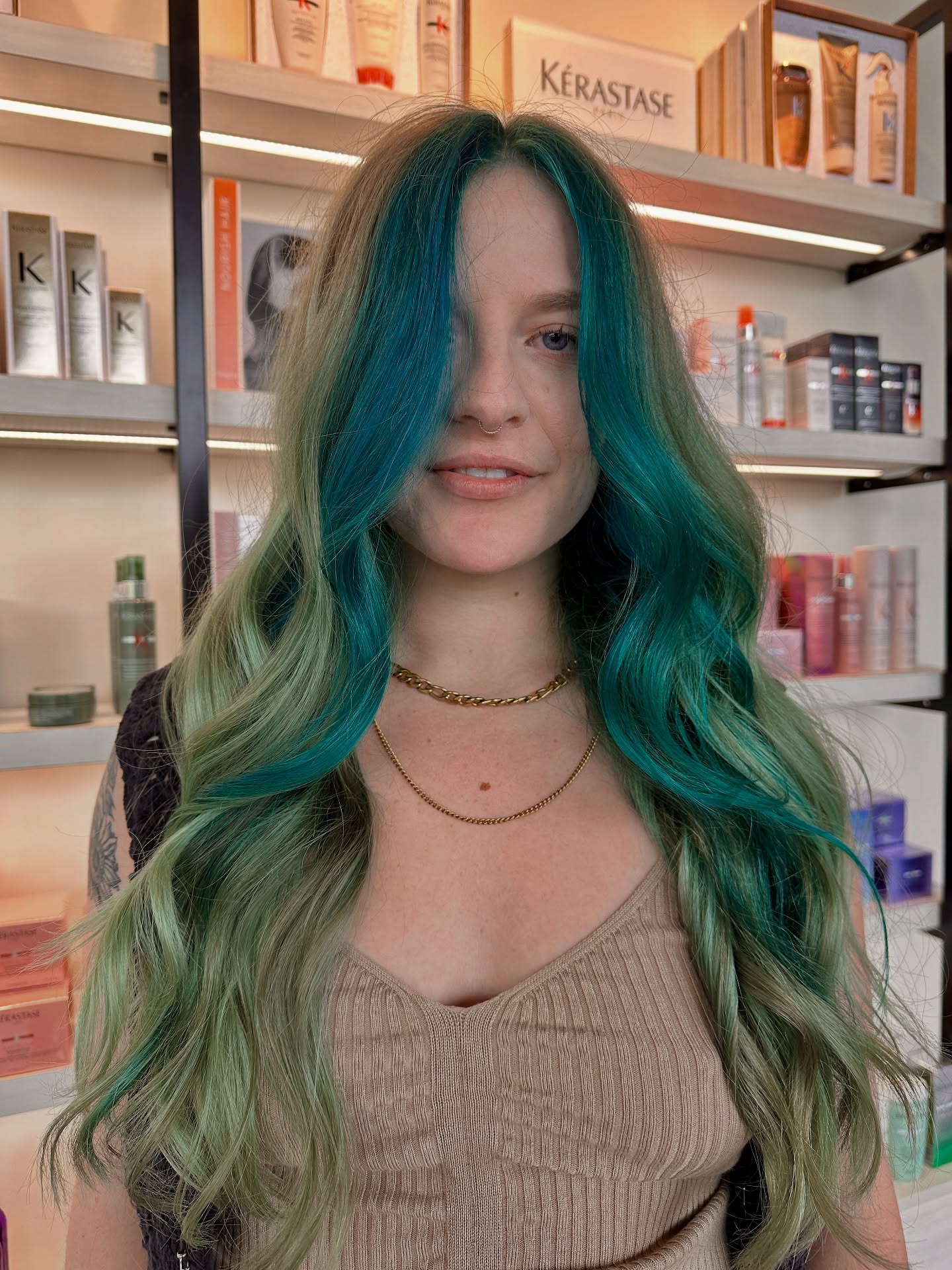 Teal and Aqua Ombre Waves