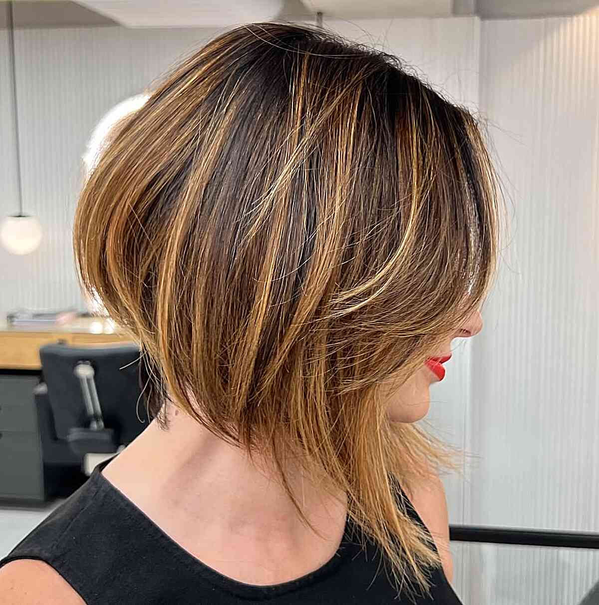 Textured Bob with Subtle Highlights
