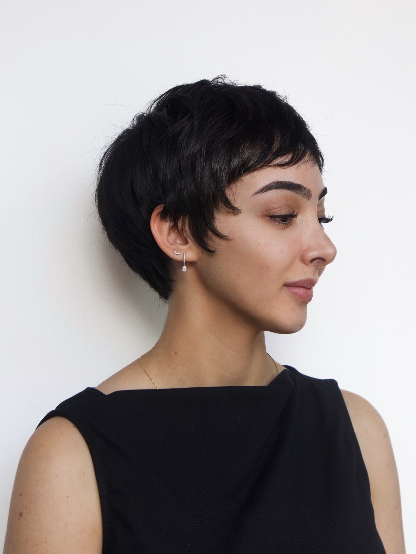Chic Short Brown Pixie with Soft Layers