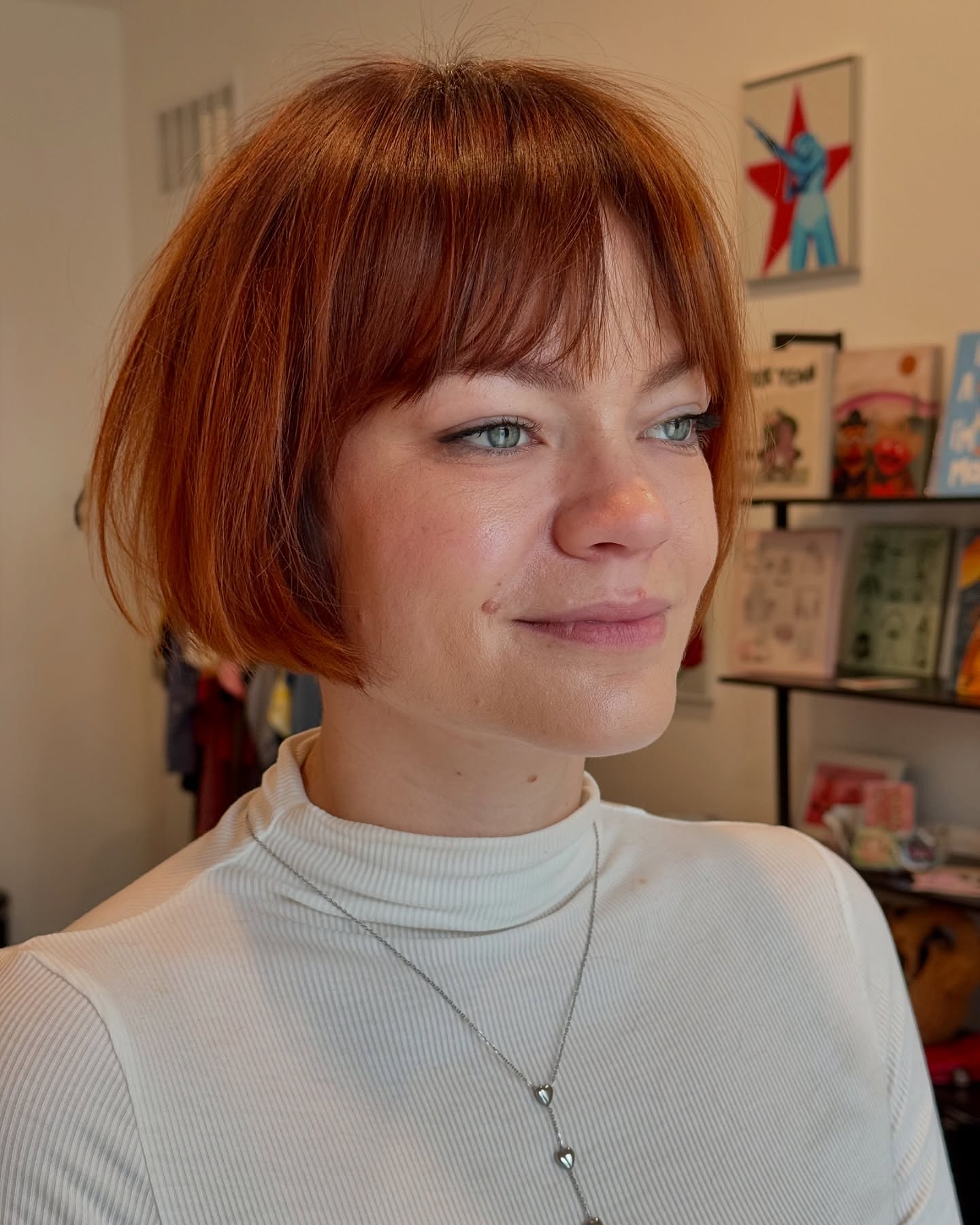 Chic Textured Bob with Soft Bangs