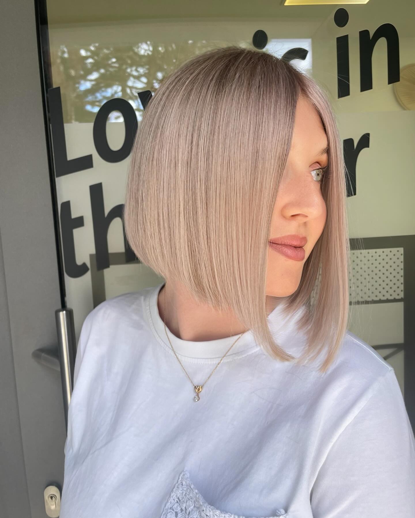 Modern Blunt Bob with Subtle Ash Tones
