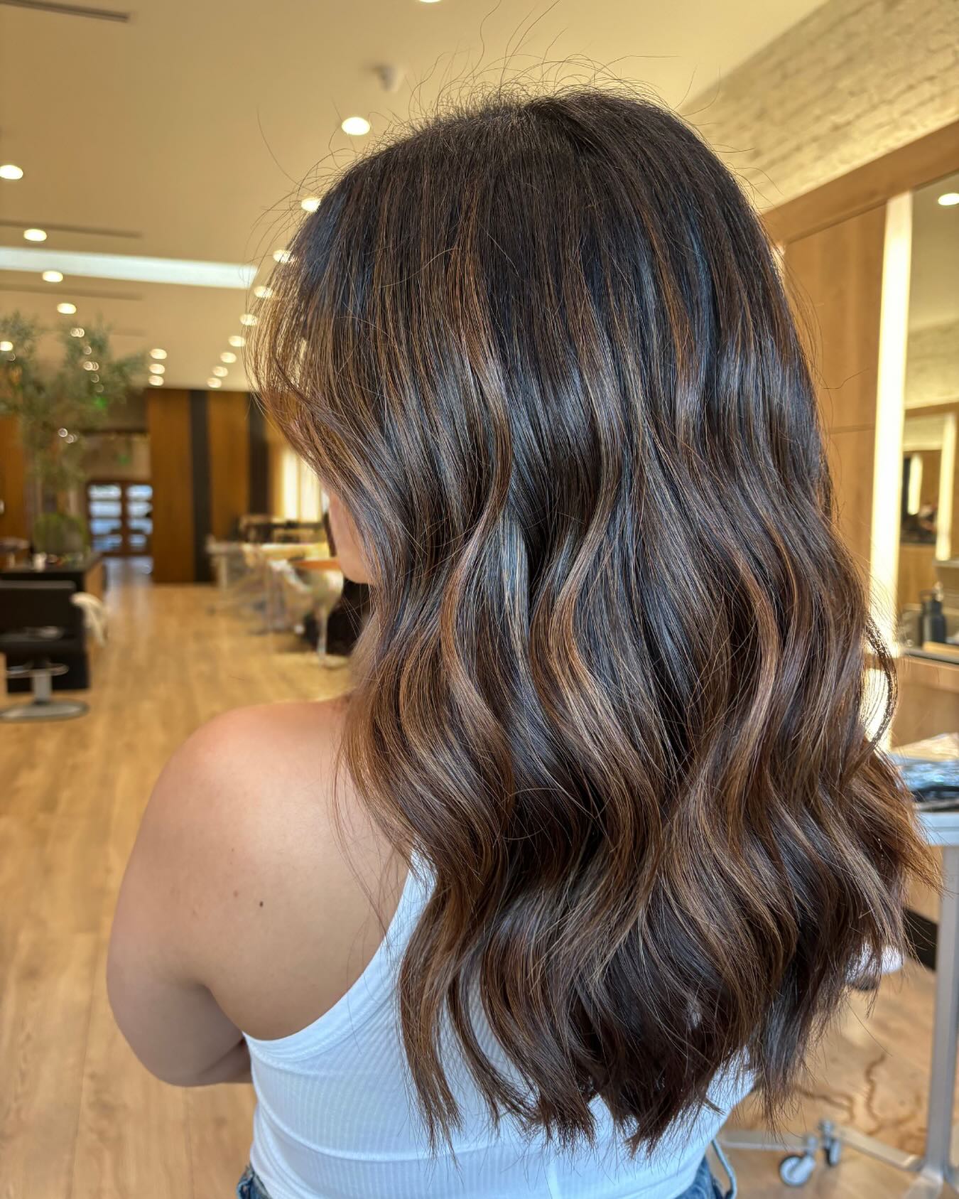 Rich Caramel Waves with Sun-Kissed Highlights
