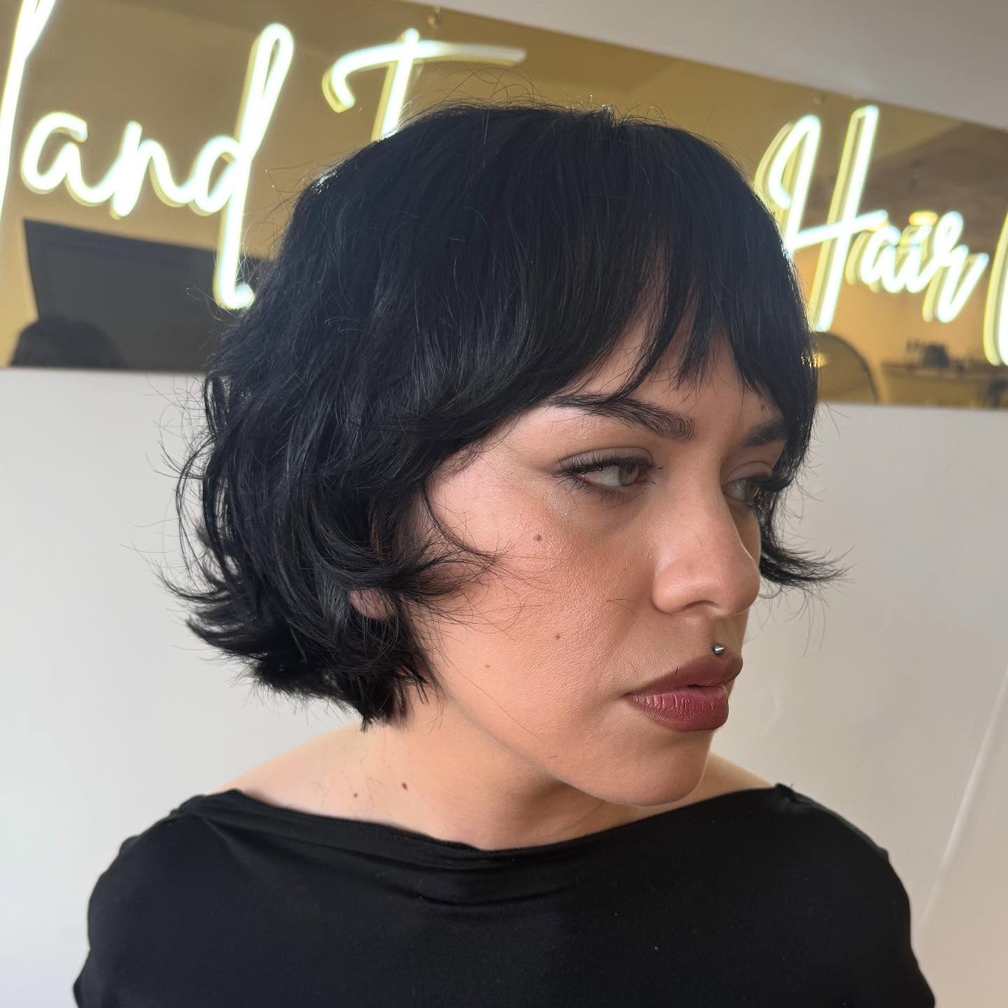 Softly Textured Bob with Fluffy Ends