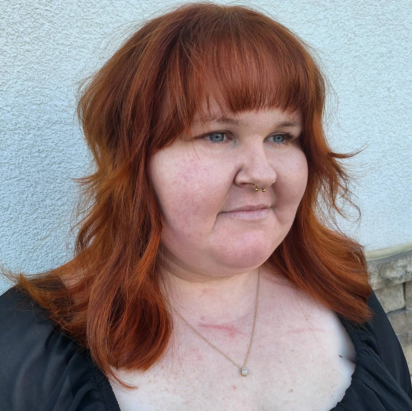 Textured Amber Shag with Soft Fringe