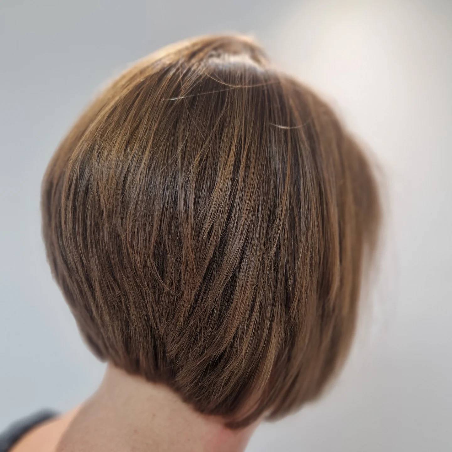 Textured Inverted Bob with Subtle Highlights