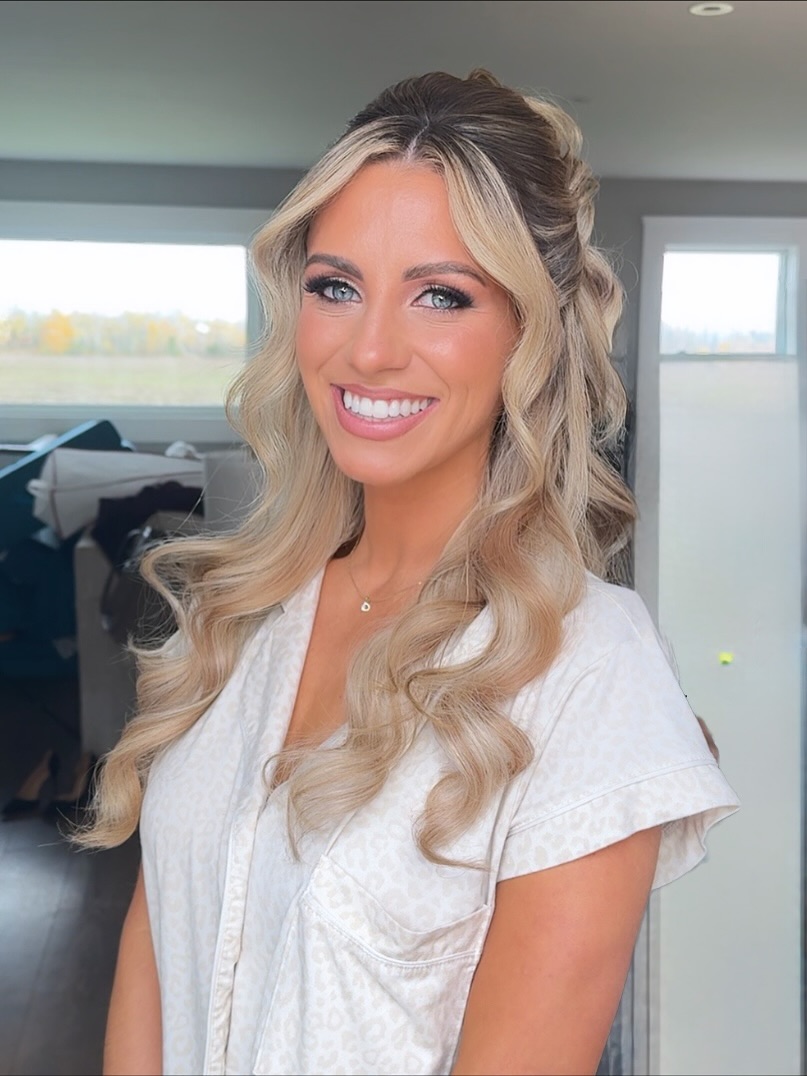 Captivating Balayage Waves with Modern Half-Up Twist