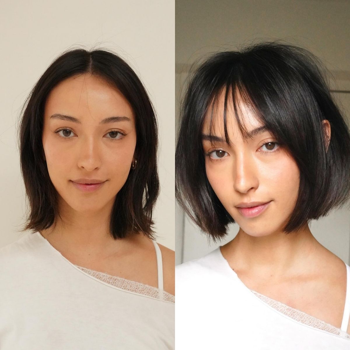 Chic Sleek Bob with Soft Wispy Bangs