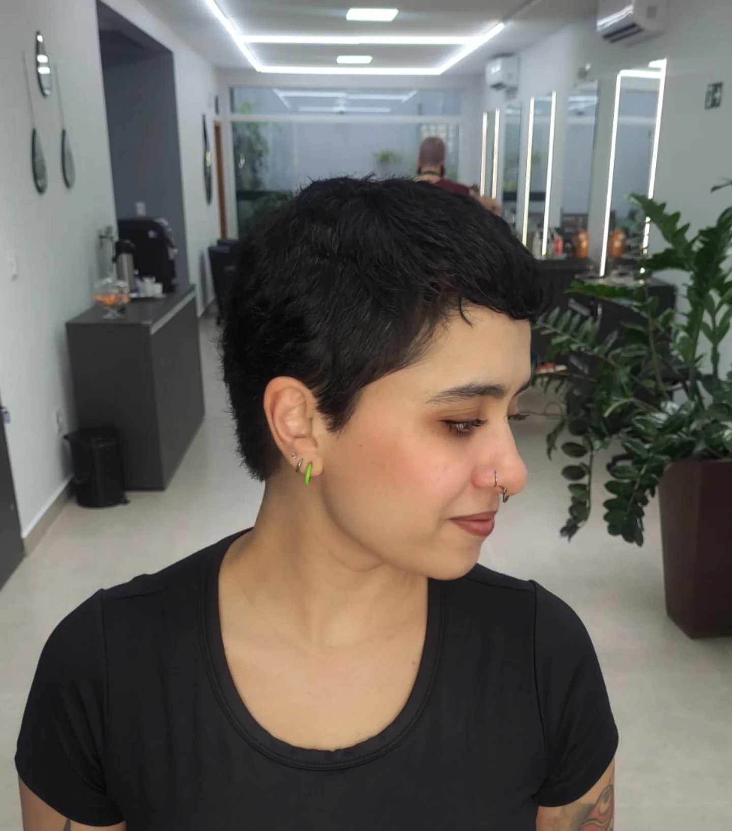 Deep Black Classic Pixie with Soft Texturing