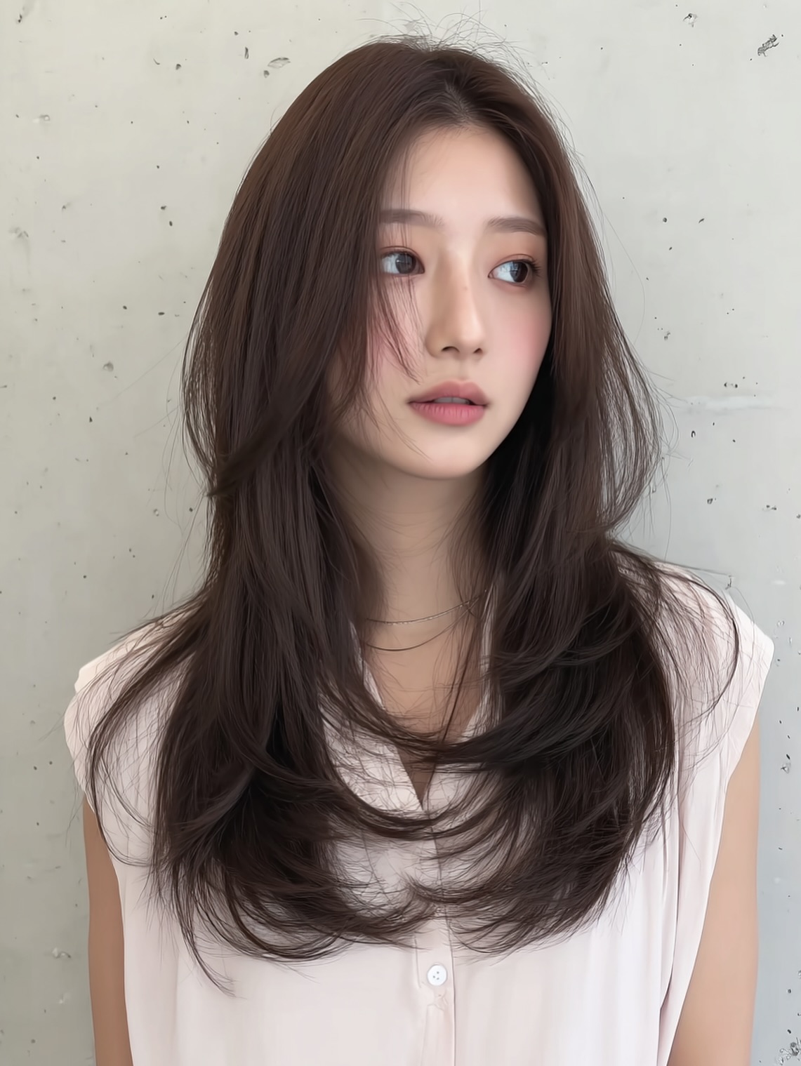 Effortless Mocha Brown Waves with Feathered Ends