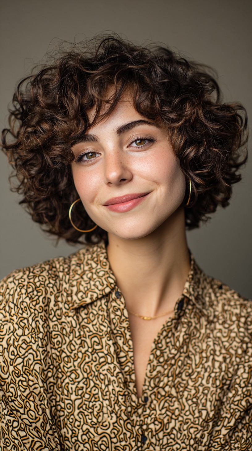 Effortlessly Chic Tousled Curly Bob