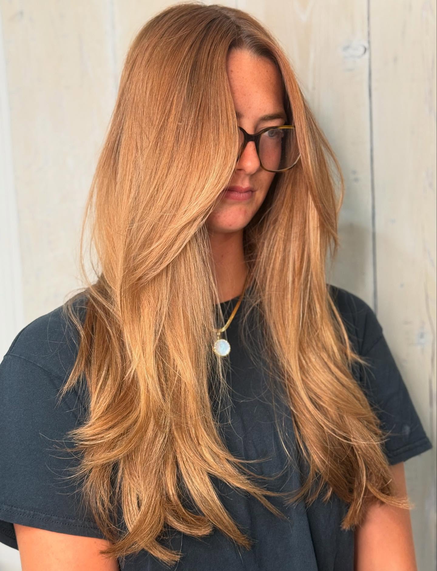 Long Textured Layers with Gentle Face Framing