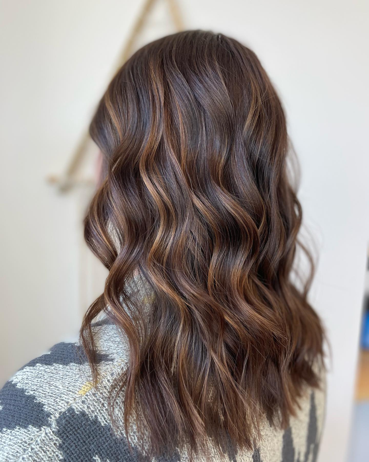 Rich Chocolate Waves with Subtle Caramel Highlights