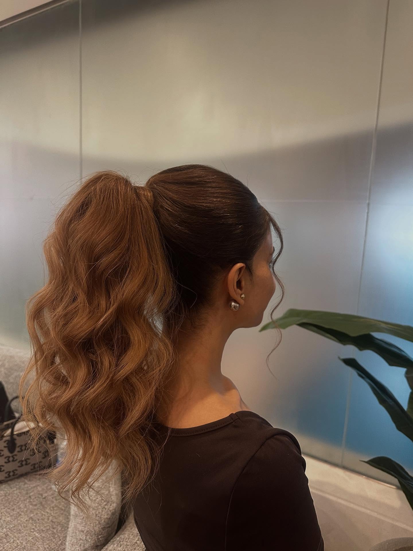 Sleek Crown with Cascading Golden Waves