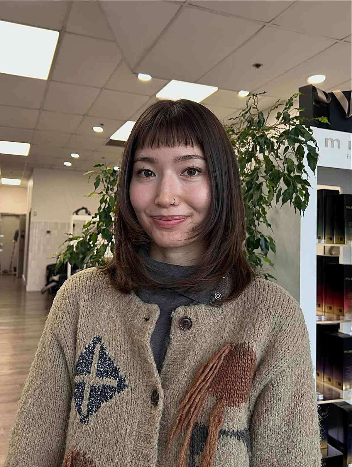 Sleek Straight Bob with Bangs