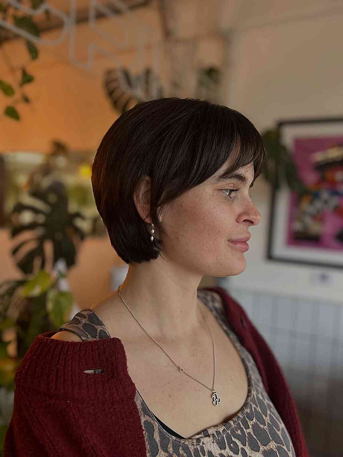 Sleek Straight Bob with Side Part