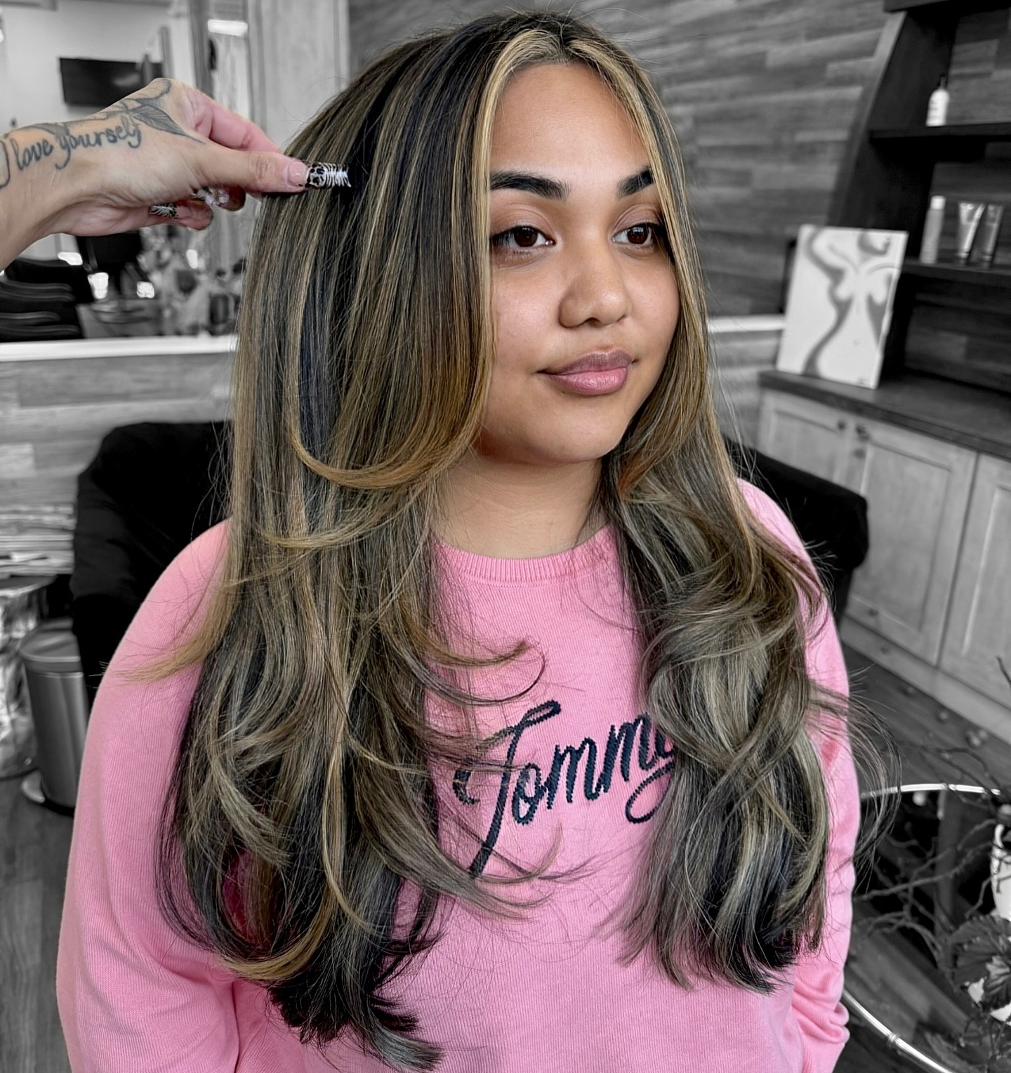 Sunkissed Blonde Highlights with Lush Dark Lowlights