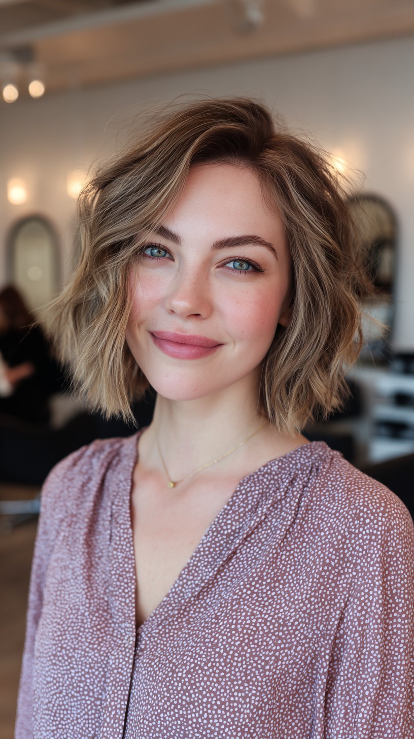 Tousled Bob with Soft Internal Texturing