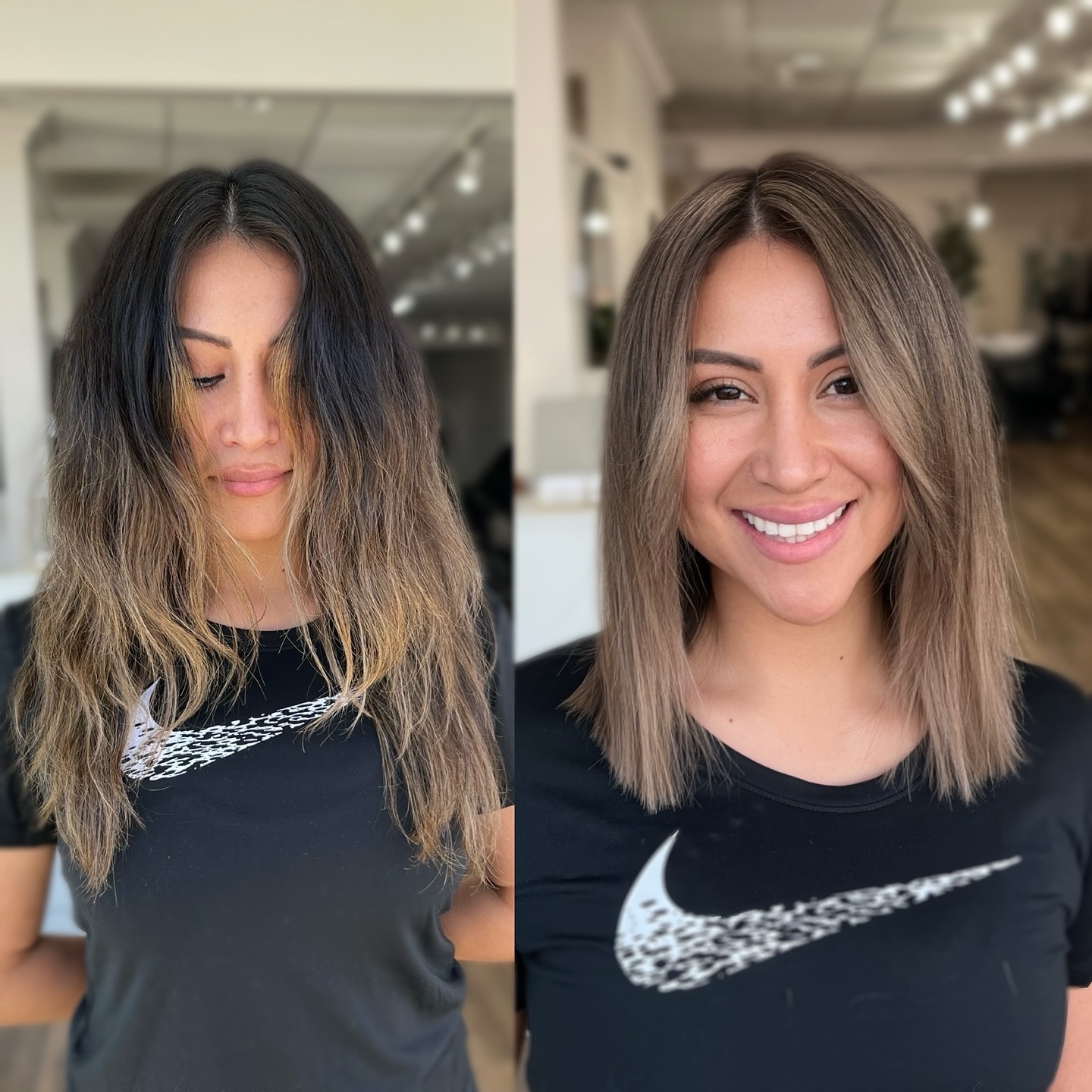 Chic Bronde Lob with Subtle Highlights
