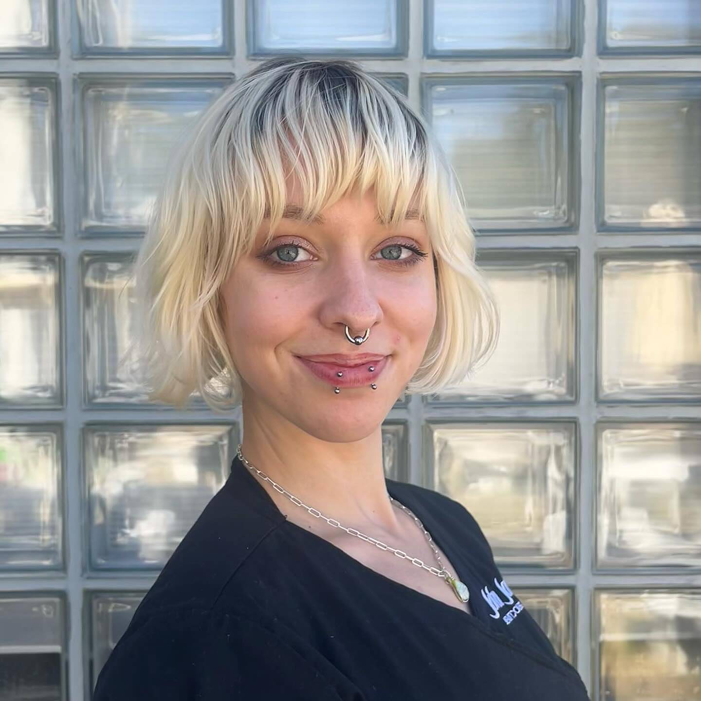 Chic Textured French Bob with Fluffy Bangs