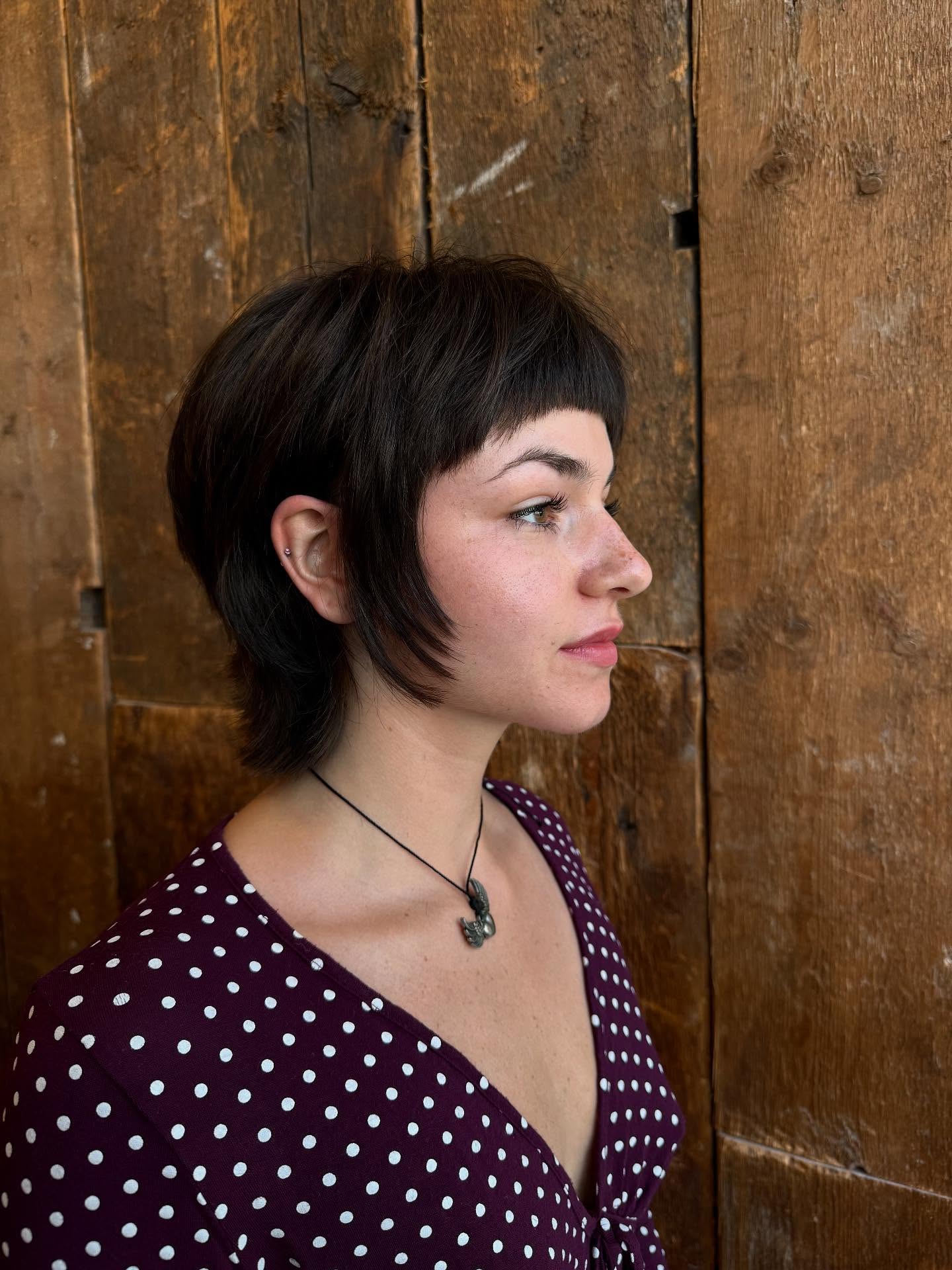 Chic Textured Mullet with Subtle Layers