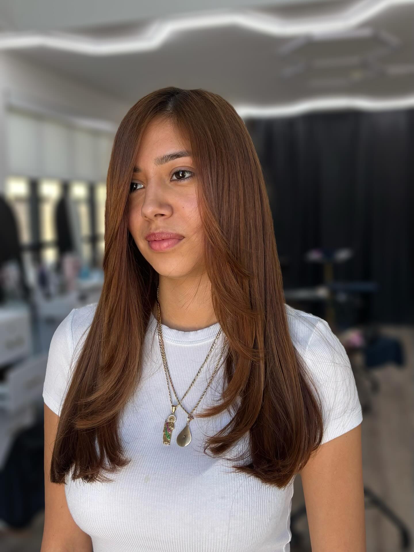 Rich Copper Long Layered Cut