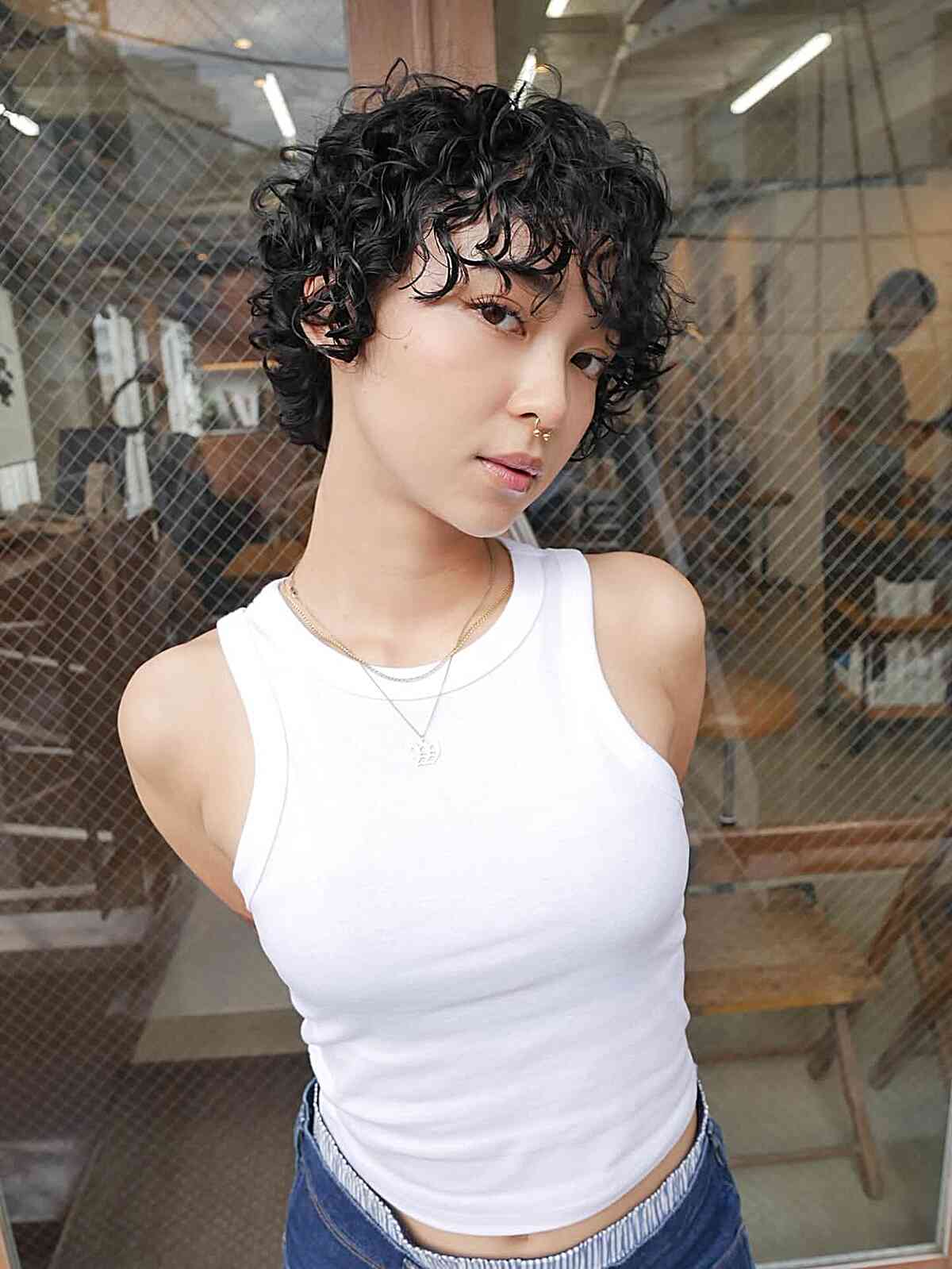 Short Curly Pixie with Defined Curls