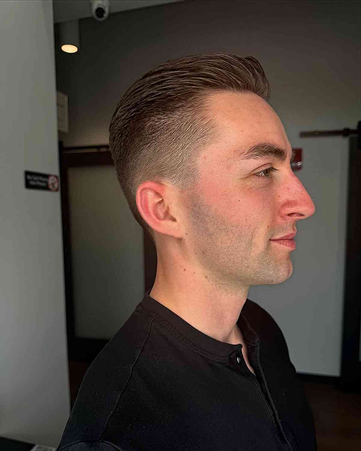 Sleek Backed Haircut with Fade