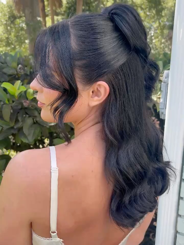 Sleek Half Up Half Down Style with Soft Waves