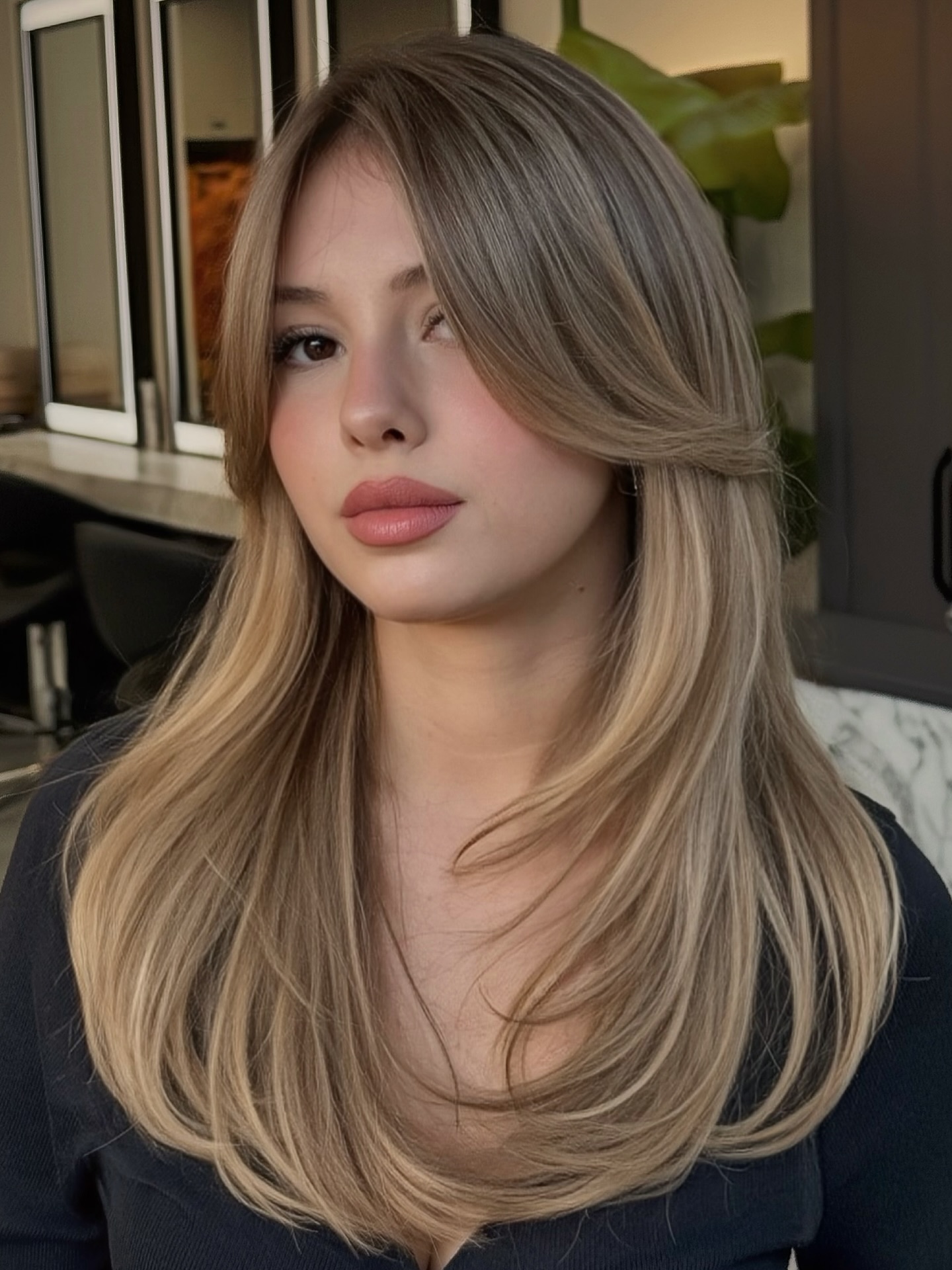 Soft Layered Blonde with Face-Framing Dimensions