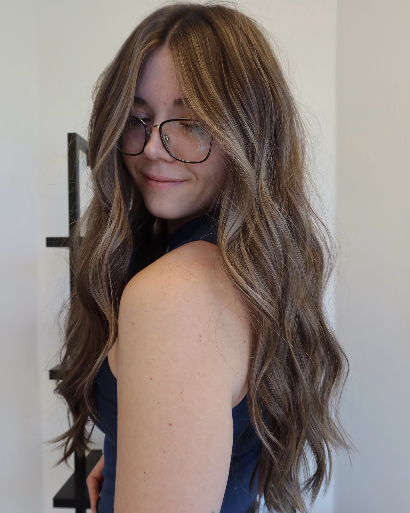 Soft Mushroom Bronde with Face-Softening Layers