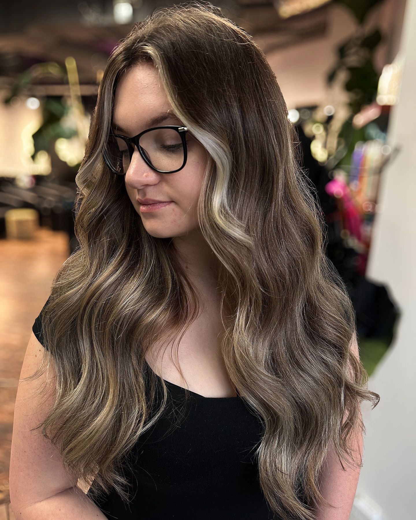 Softly Highlighted Mushroom Bronde with Gentle Waves