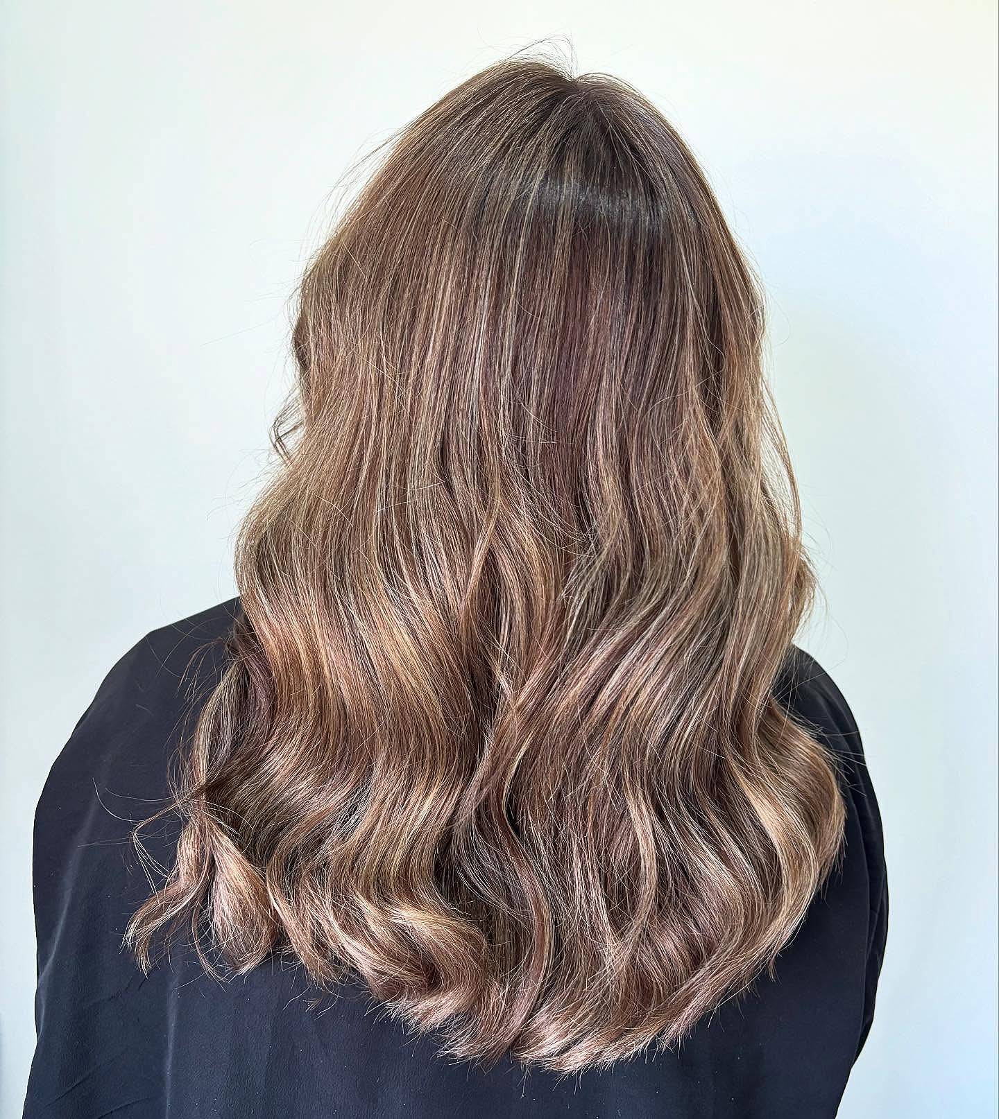 Textured Mushroom Bronde with Subtle Waves