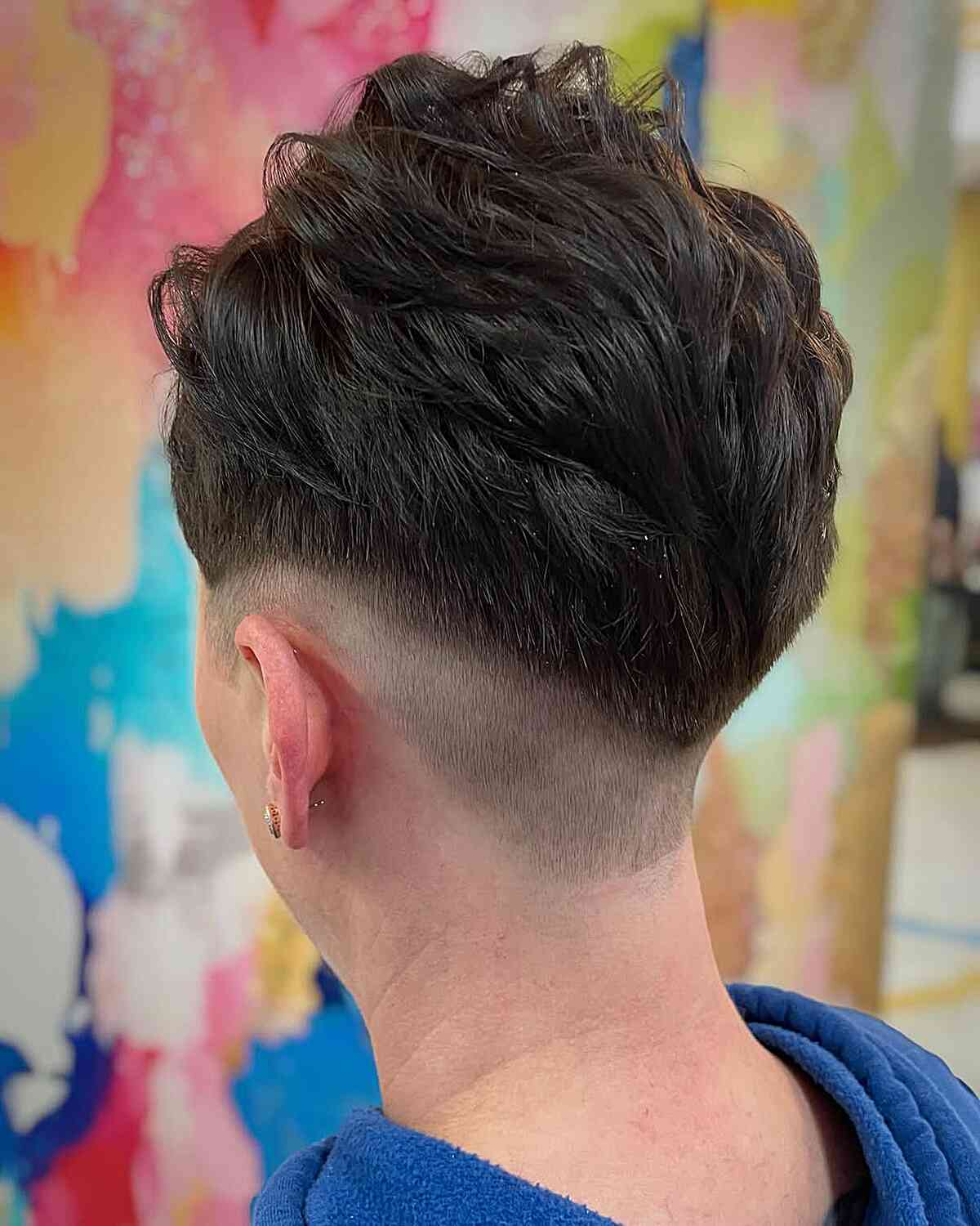 Textured Short Wavy Cut with Undercut