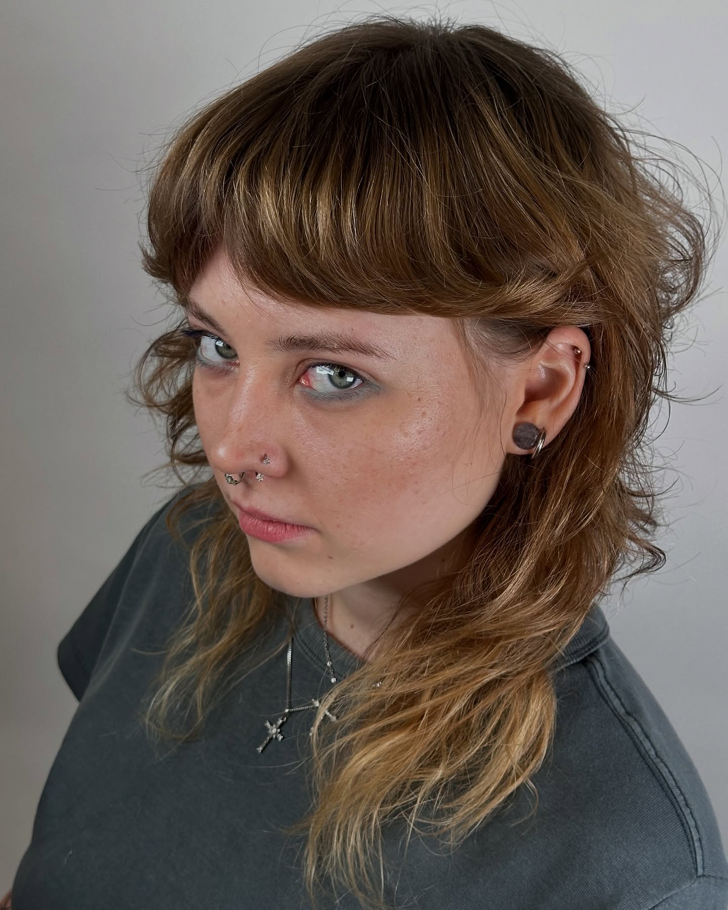 Textured Soft Mullet with Feathered Bangs