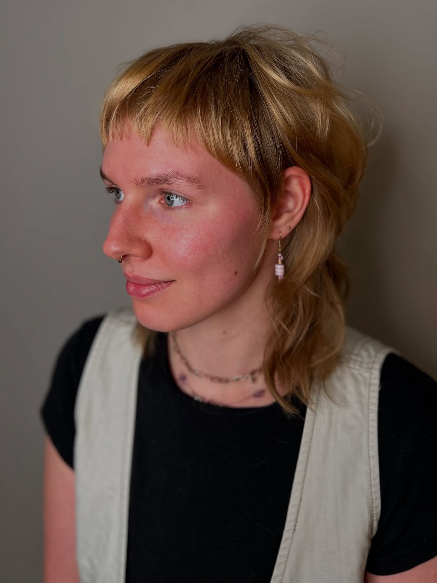 Textured Soft Mullet with Subtle Bangs