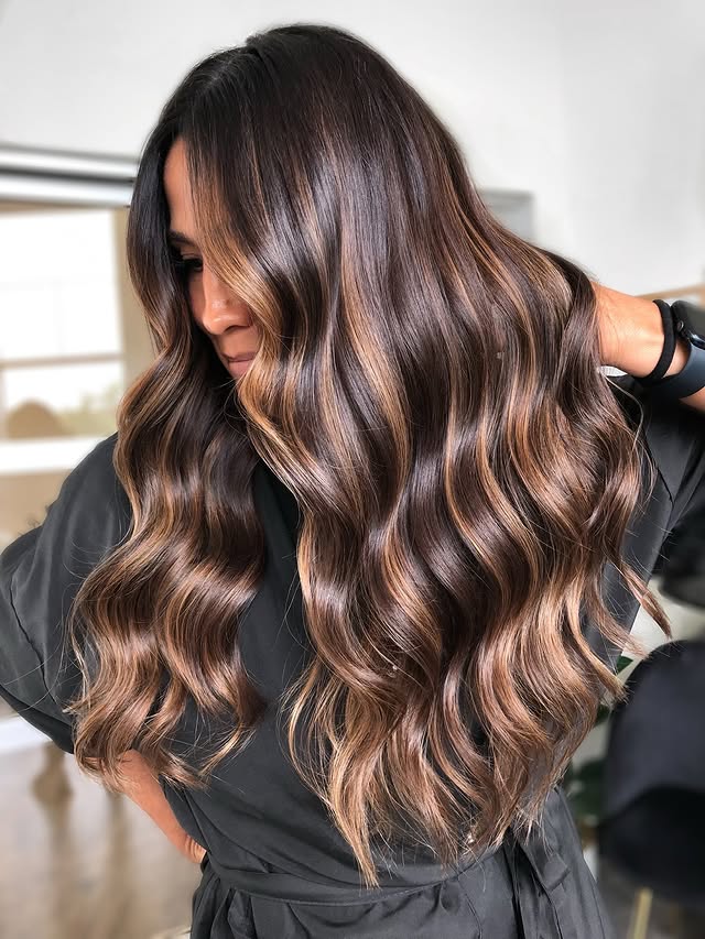 Velvety Espresso Waves with Toasted Almond Highlights