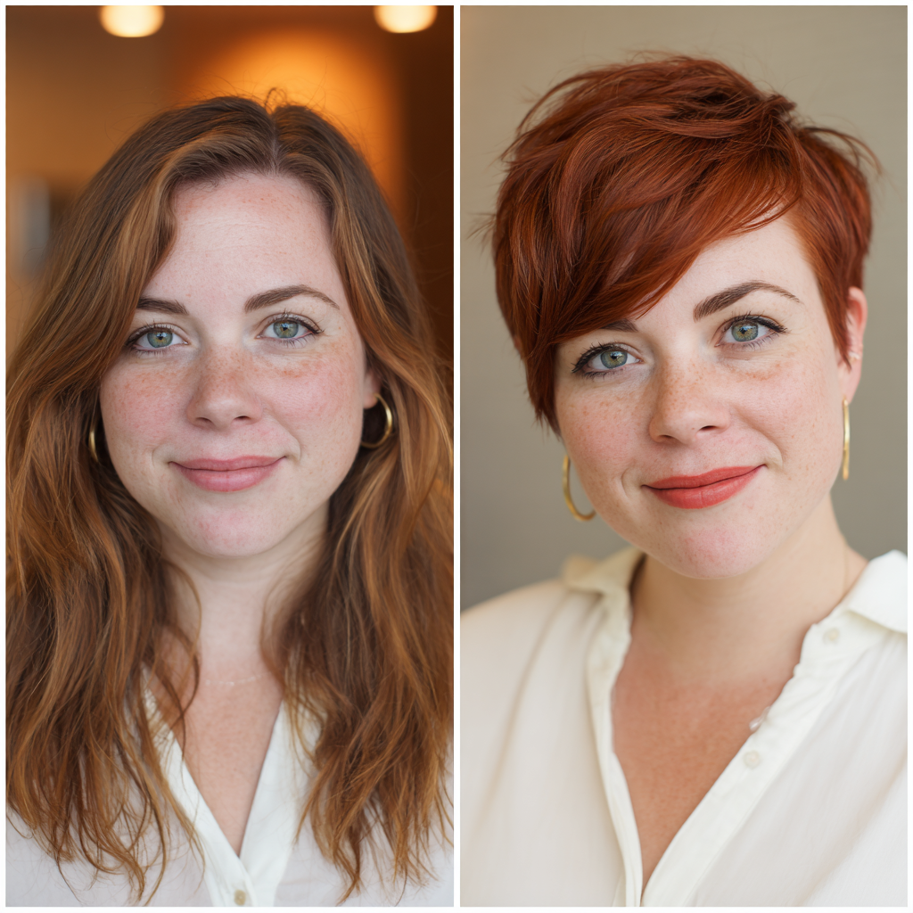 Bold Textured Crop with Side-Swept Bangs