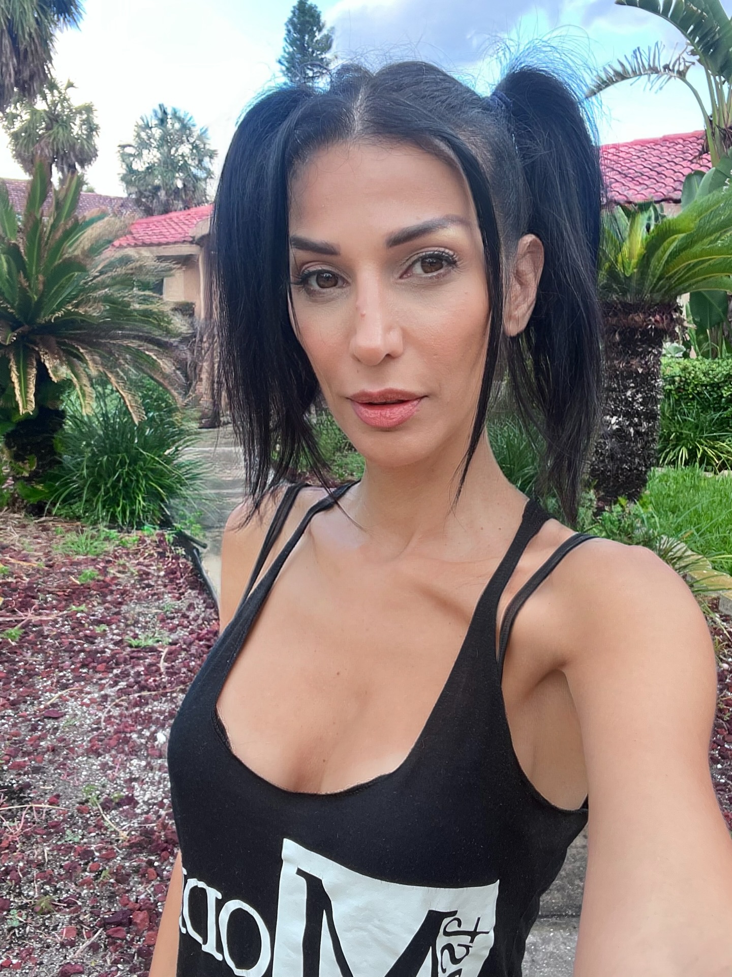 Chic Black Double High Ponytails with Subtle Layers