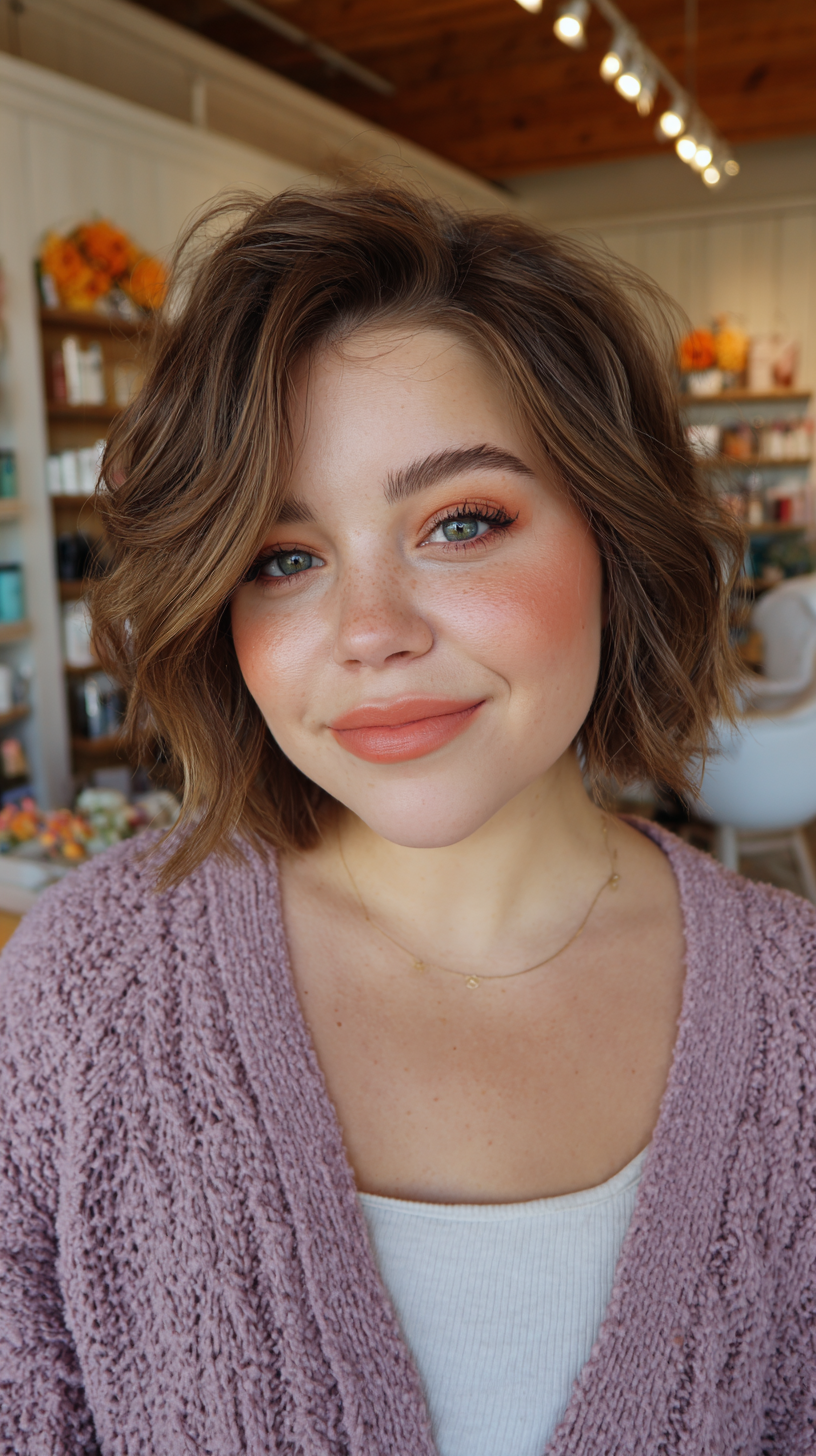 Chic Textured Bob with Soft Waves